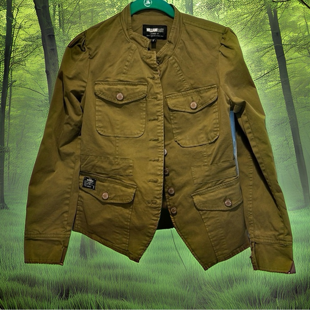 New with tags - William Rast military olive jacket - unused film shoot spare